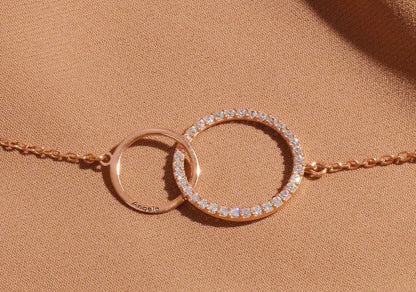 Infinity Link Bracelet with Diamonds