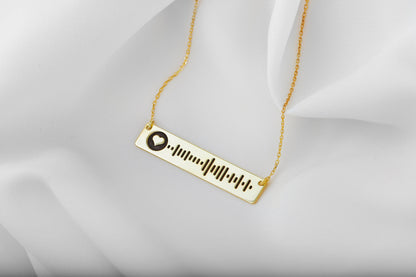 Harmony Jewels Music Bar Necklace - Celebrate Your Passion with a Unique Soundwave Design