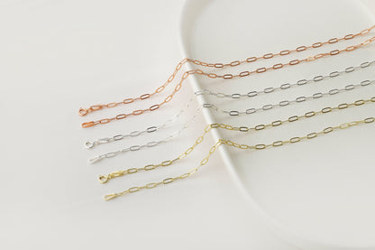 Link Loop Delicate Chain by SilverGoldandRose
