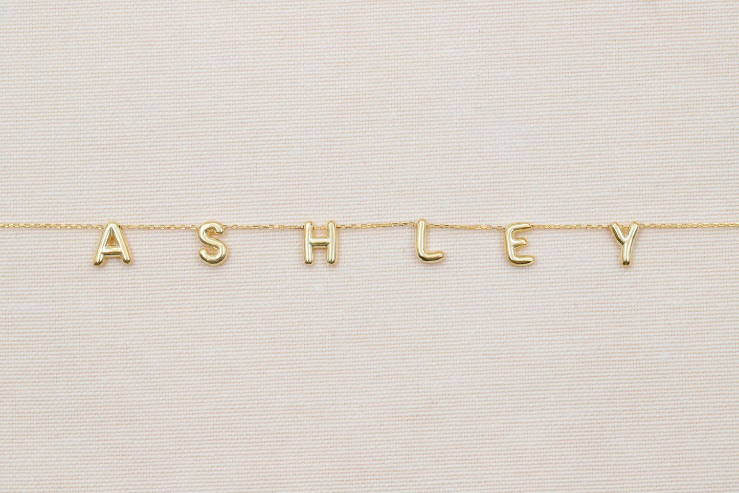 Personalized Bubble Letter Name Necklace in 925 Sterling Silver