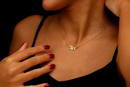 Silver Nameplate Necklace - Personalized Elegance for Every Style