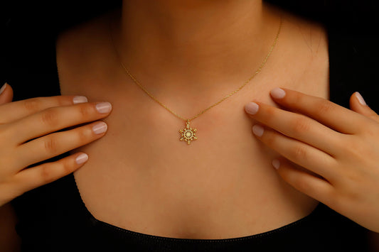Snowflake Elegance Necklace - Sterling Silver Winter Charm