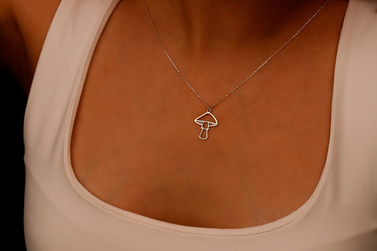 Mushroom Magic Pendant Necklace | Enchanting Design for Nature Lovers