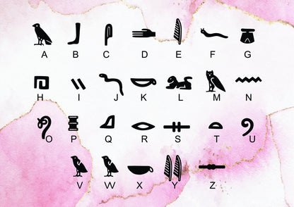 Your Name in Hieroglyphs Necklace - Personalized Egyptian Name Jewelry