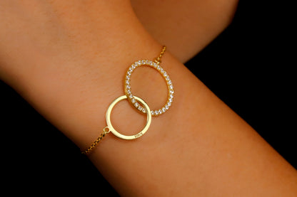 Infinity Link Bracelet with Diamonds