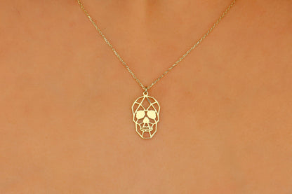 Sugar Skull Jewelry Co. Sterling Silver Sugar Skull Necklace | Dainty Day of the Dead Gothic Jewelry
