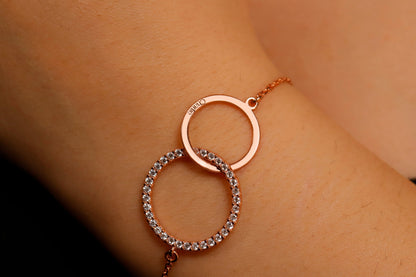 Infinity Link Bracelet with Diamonds
