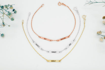 Engraved Bar Bracelet - Personalized Gift Idea