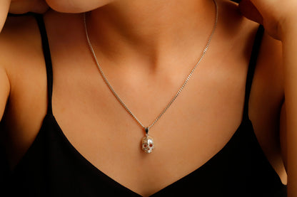 Skull Charm Necklace by SilverGoldandRose - Daring Elegance with a Touch of Edge