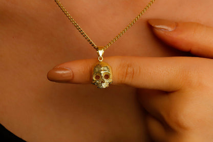 Skull Charm Necklace by SilverGoldandRose - Daring Elegance with a Touch of Edge