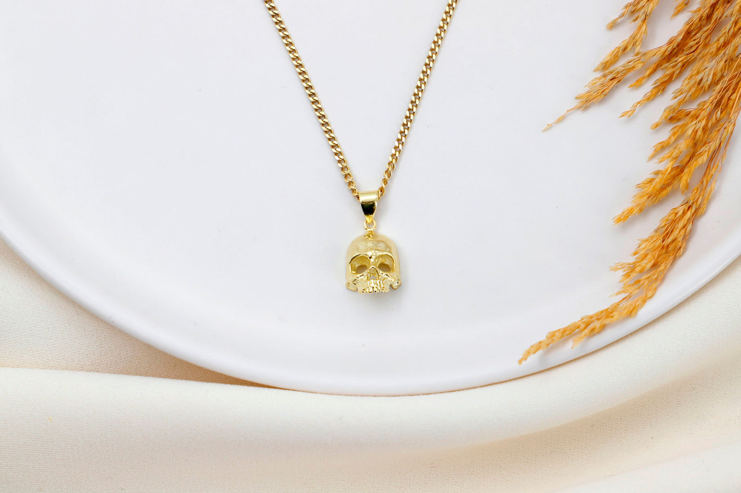 Skull Charm Necklace by SilverGoldandRose - Daring Elegance with a Touch of Edge