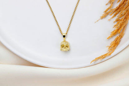 Skull Charm Necklace by SilverGoldandRose - Daring Elegance with a Touch of Edge