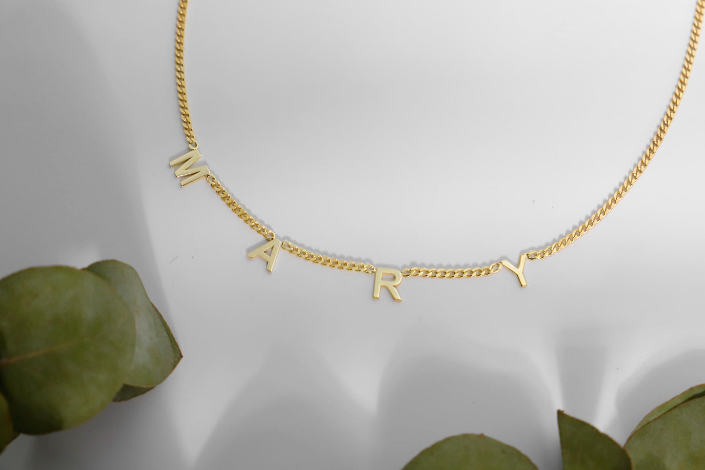 Sparkle & Shine Initial Name Necklace - Personalized Sterling Silver & Gold Letter Jewelry for Her