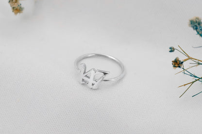 Angel Numbers Jewelry Sterling Silver Ring – Embrace Your Luck with Numerology Magic
