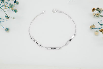 Engraved Bar Bracelet - Personalized Gift Idea