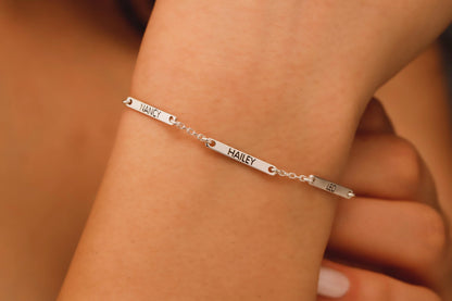 Engraved Bar Bracelet - Personalized Gift Idea