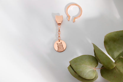 Purrsonalized Cat Keychain - Unique Custom Design for Cat Lovers by SilverGoldandRose