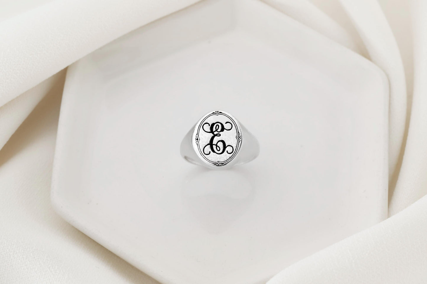 Monogrammed Signet Ring - Personalized Elegance for a Unique You