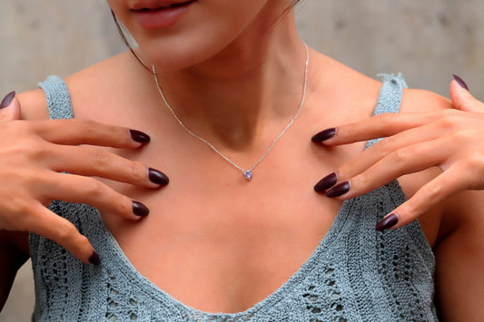 SilverGoldandRose Crystal Necklace: Delicate Pink Quartz