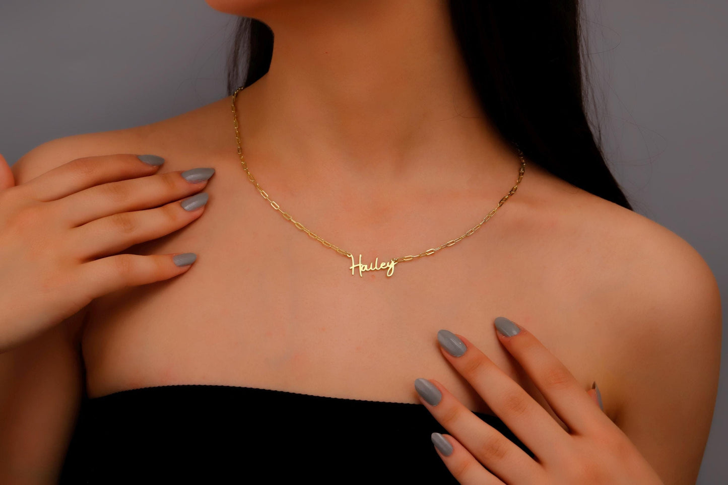 Shimmering Gold & Silver Name Necklace - Personalized Link Chain Jewelry