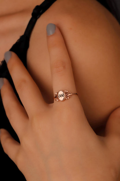 Angelique Jewelry Personalized Angel Number Ring - Unique Spiritual Symbol for Guidance and Inspiration