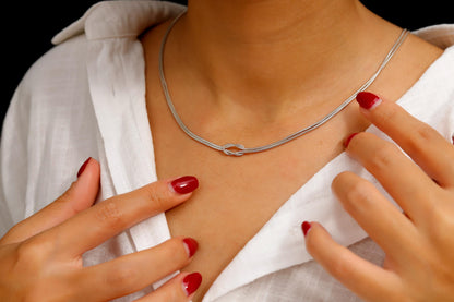Love Knot Jewelry Sterling Silver Necklace - Timeless Elegance for Every Heart