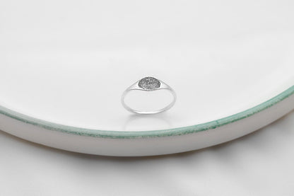 Silver Fingerprint Ring | Unique Personalized Engraving | Meaningful Memorial Jewelry | Perfect for Cherished Memories