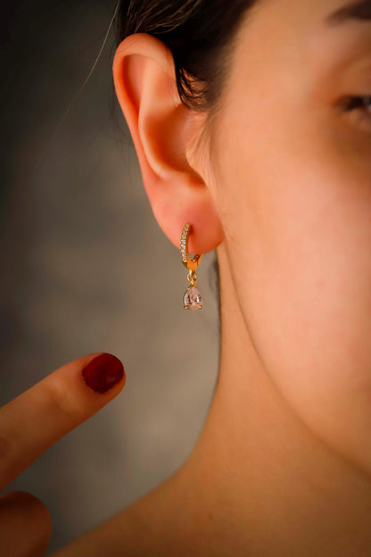 Sparkle & Shine Pave Diamond Huggie Earrings in 925 Sterling Silver