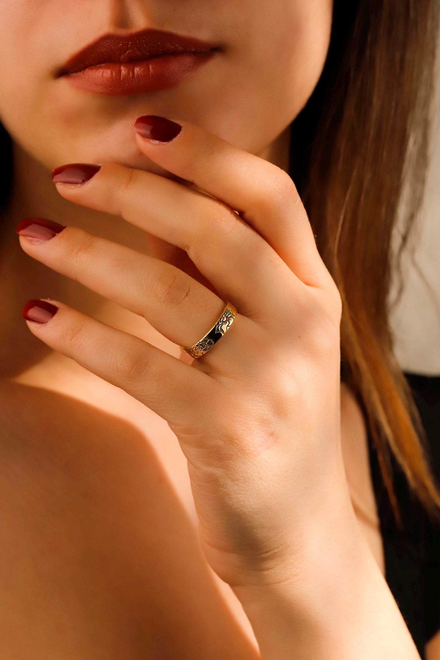 Custom Birth Flower Ring | Personalized Sterling Silver Jewelry