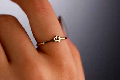 Delicate Gold Arabic Name Ring | Personalized Islamic Jewelry | Dainty Gifts for Her | Unique Birthday Keepsake