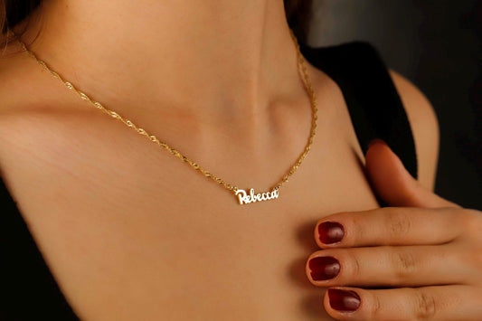 Custom Name Necklace | 18K Gold Filled & Sterling Silver | Dainty Chain for a Personal Touch