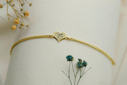 Actual Fingerprint Engraving Bracelet in 925 Sterling Silver