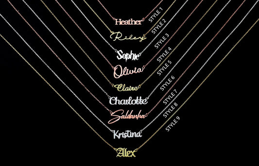 Personalized Sterling Silver Name Necklace | Signature Font Elegance