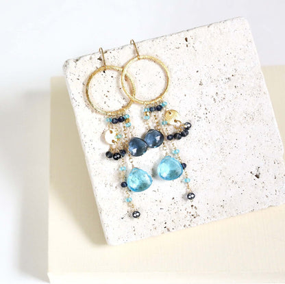 Citrine & Smoky Quartz Ammil Earrings
