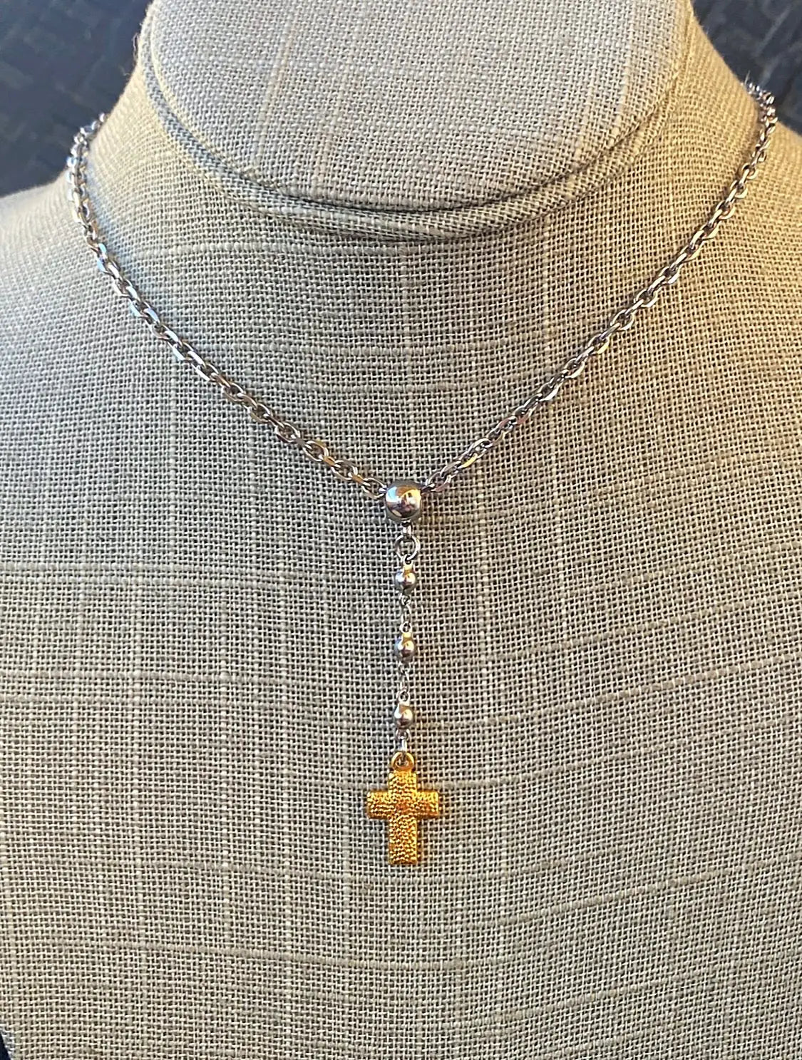 CROSS LARIAT CHOKER Bellaforma Jewelry