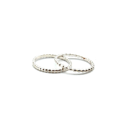 Studded and Beaded Stacking Ring
