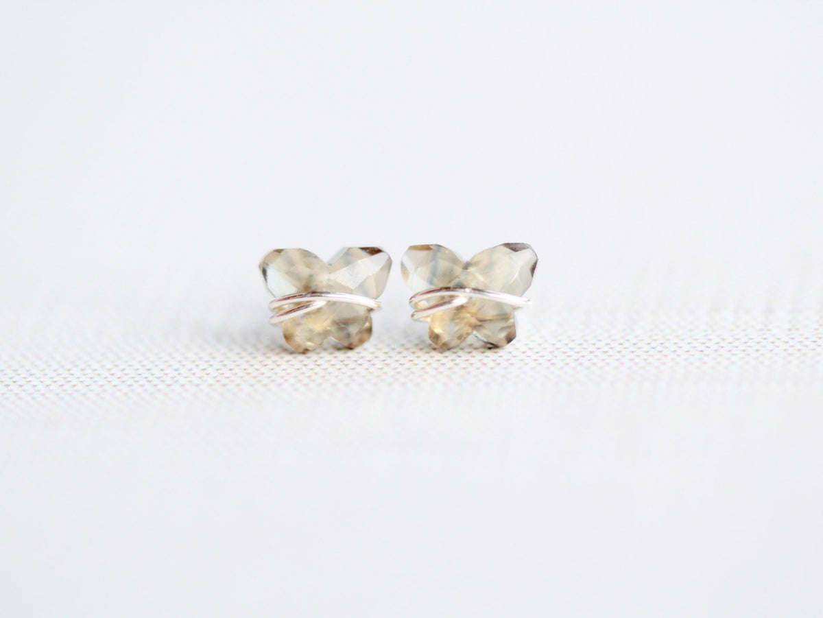Papillon Studs - Fluorite