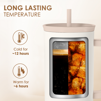 White Teacher Slidemate | Slider Tumbler with Handle 40oz