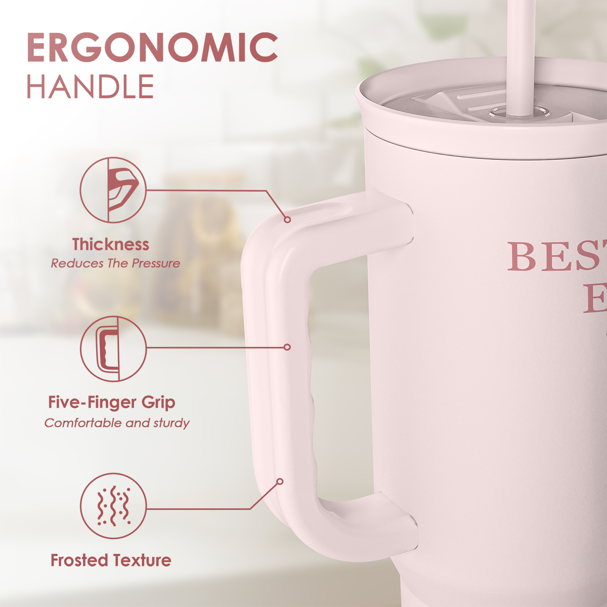 Pink Aunt Slidemate | Slider Tumbler with Handle 40oz Sandjest Personalized Gifts