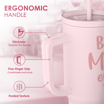 Pink Best Mom Ever Slidemate | Slider Tumbler with Handle 40oz