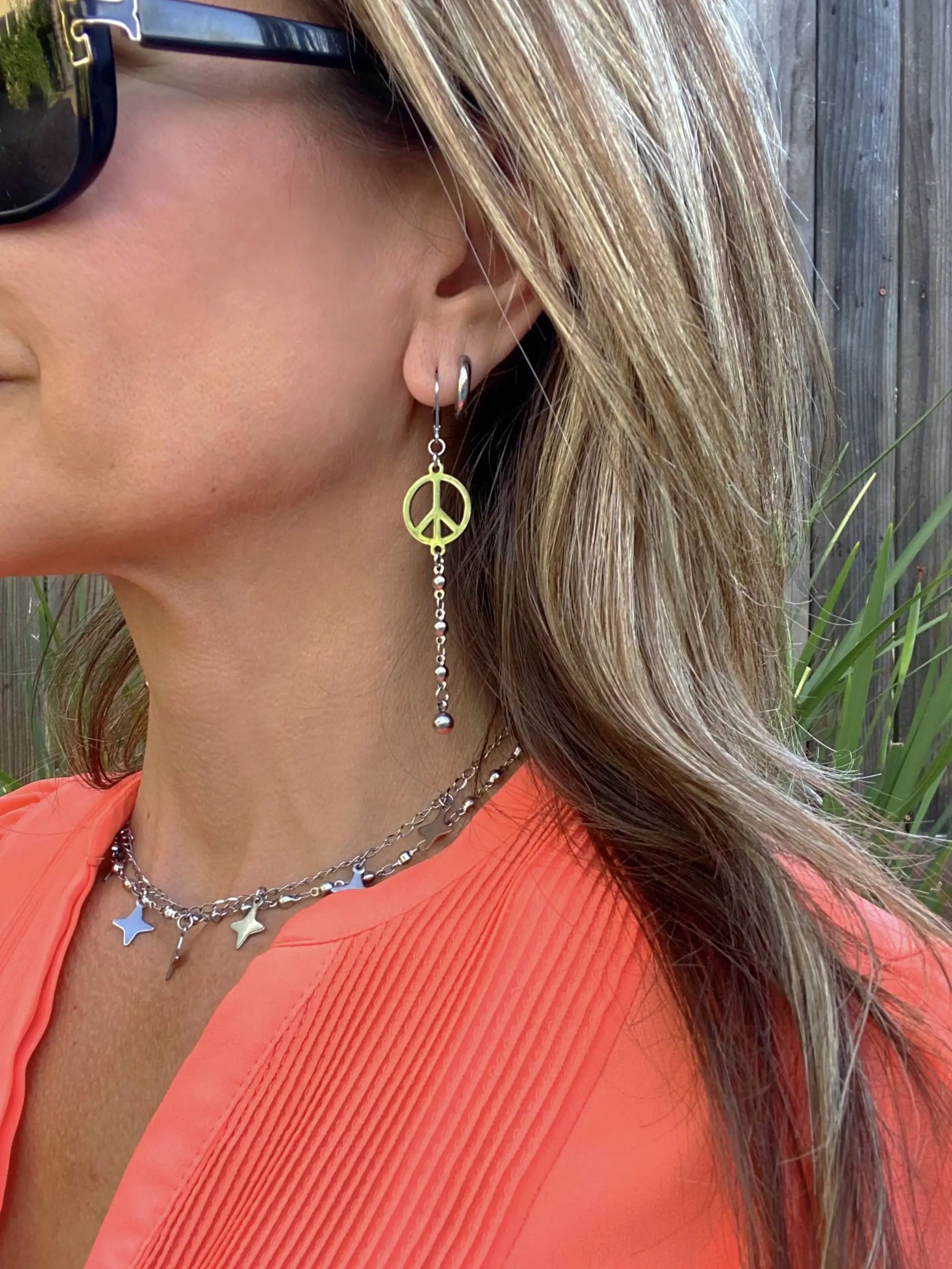 PEACE CHAIN EARRINGS Bellaforma Jewelry