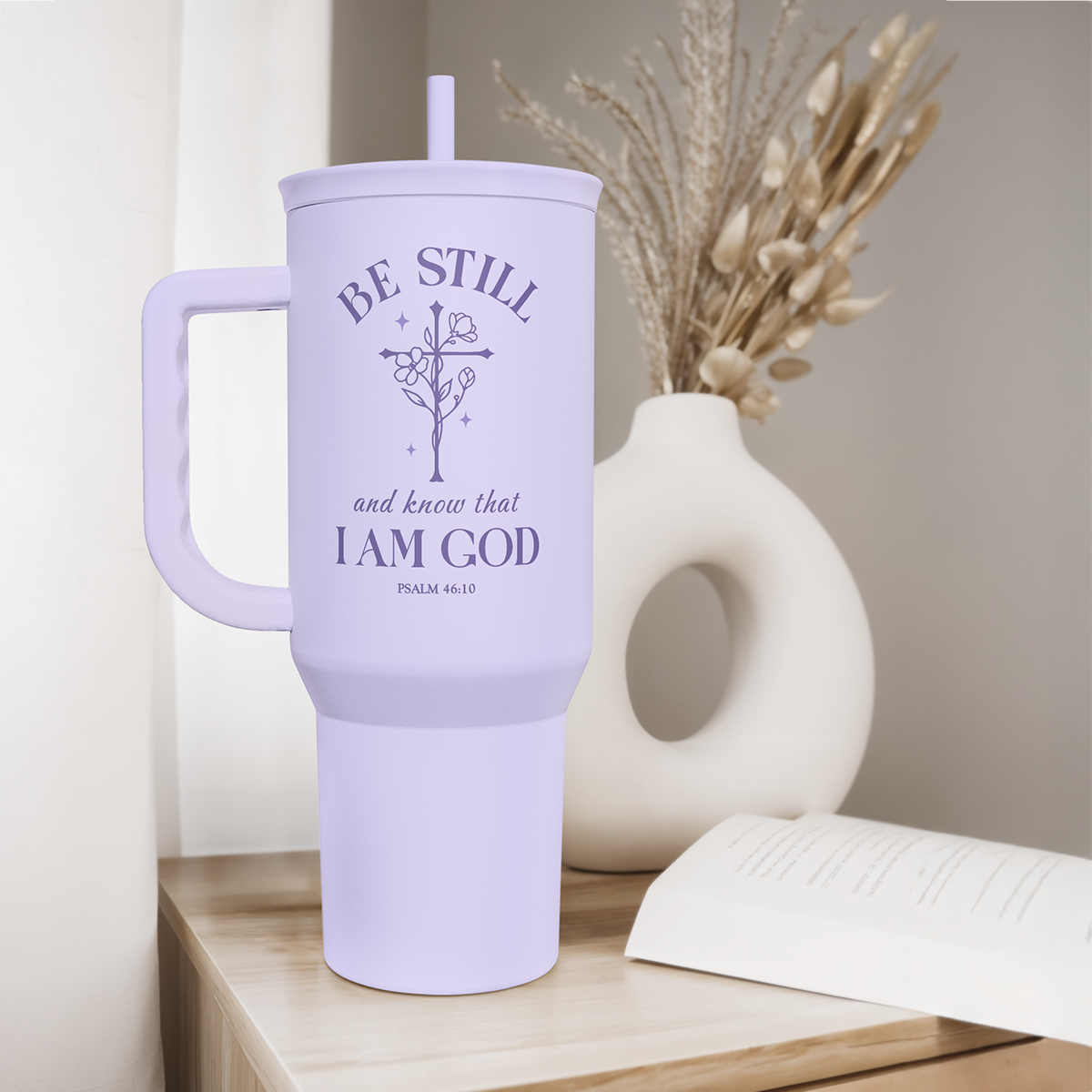 Purple Christian Slidemate | Slider Tumbler with Handle 40oz Sandjest Personalized Gifts