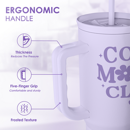 Purple Cool Mom Club Slidemate | Slider Tumbler with Handle 40oz