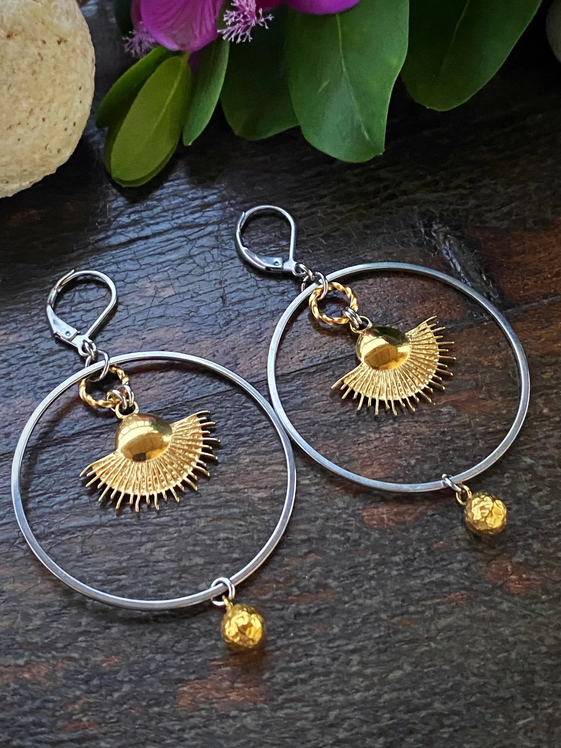 SAMALA SUN HOOPS Bellaforma Jewelry