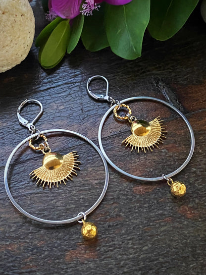 SAMALA SUN HOOPS Bellaforma Jewelry