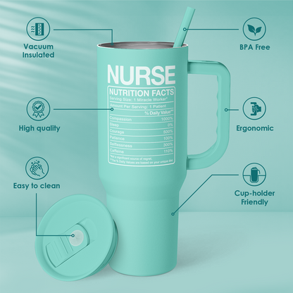 Mint Nurse Slidemate | Slider Tumbler with Handle 40oz