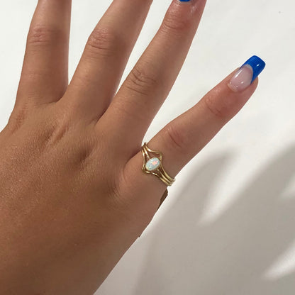 14k gold filled OPAL OVAL RING