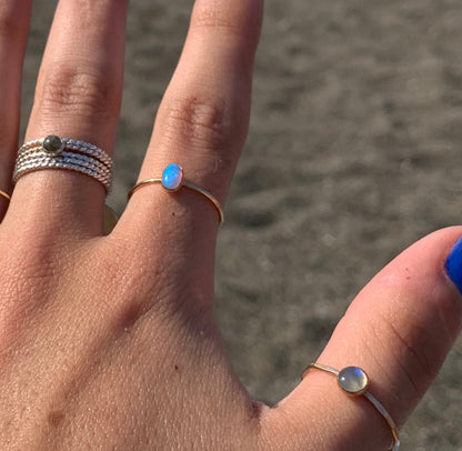 14k gold filled OPAL OVAL RING