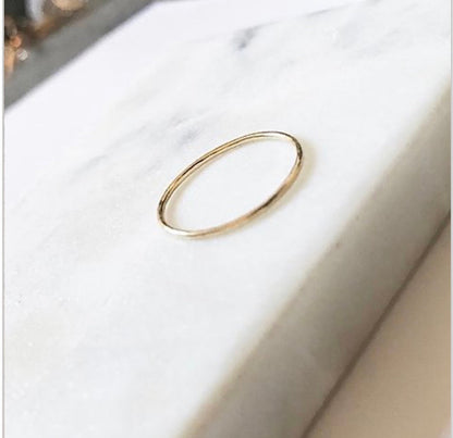 14k gold filled or sterling silver HAMMERED STACKING RING