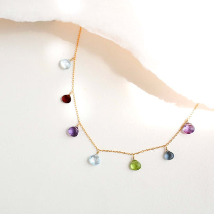 Silver Rainbow Sparkler Necklace